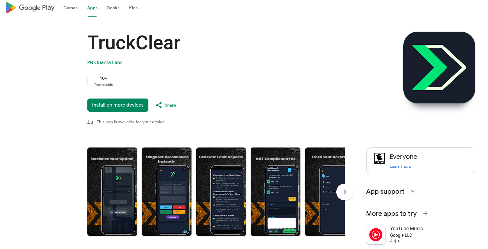 TruckClear Mobile App